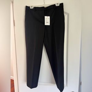 Black cropped suit pants
